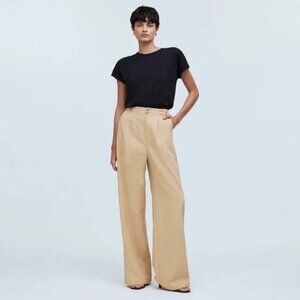 Size 6Tall Madewell Harlow Wide Leg Pant - Khaki